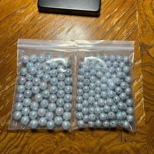 Iridescent Silver Beads